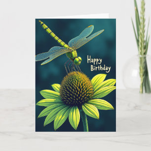 Tarjeta de cumpleaños de insecto vibrante