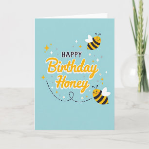 Tarjeta de cumpleaños de insecto volador dulce