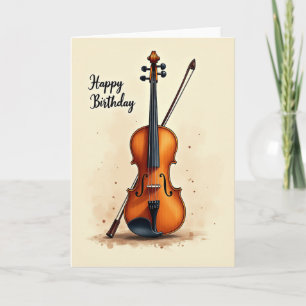 Tarjeta de cumpleaños de instrumento musical