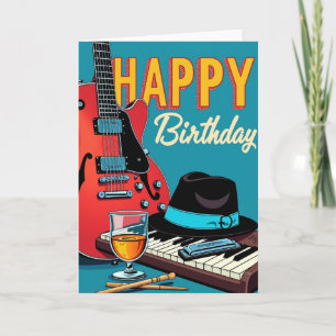 Tarjeta de cumpleaños de instrumentos musicales