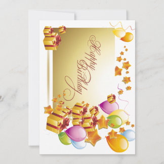 Tarjeta de cumpleaños de invitación de boda