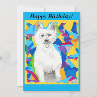 Tarjeta de cumpleaños de Invitación plana feliz