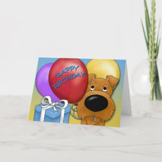 Tarjeta de cumpleaños de Irish Terrier