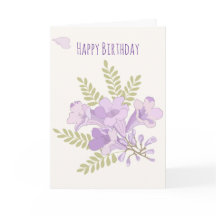 Tarjeta de cumpleaños de Jacaranda australiana