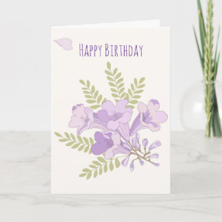 Tarjeta de cumpleaños de Jacaranda australiana
