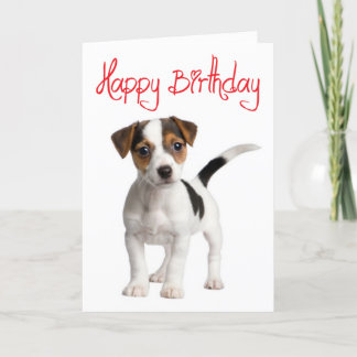 Tarjeta de cumpleaños de Jack Russell Terrier Pupp