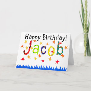 Tarjeta de cumpleaños de "Jacob"