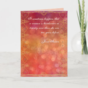 Tarjeta de cumpleaños de Jane Austen, PERSONALIZAD