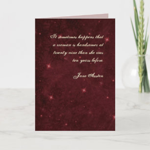 Tarjeta de cumpleaños de Jane Austen, PERSONALIZAD