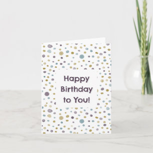 Tarjeta de cumpleaños de Janet Confetti Watercolor