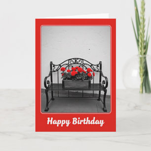 Tarjeta de cumpleaños de jardín clásico