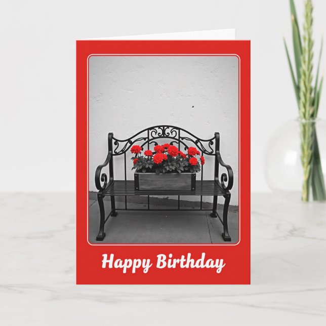 Tarjeta de cumpleaños de jardín clásico (Anverso)