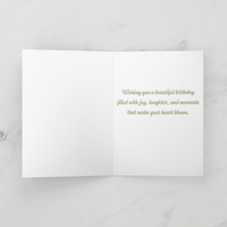Tarjeta de cumpleaños de jardín de flores silvestr