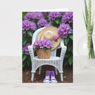 Tarjeta de cumpleaños de jardín floral