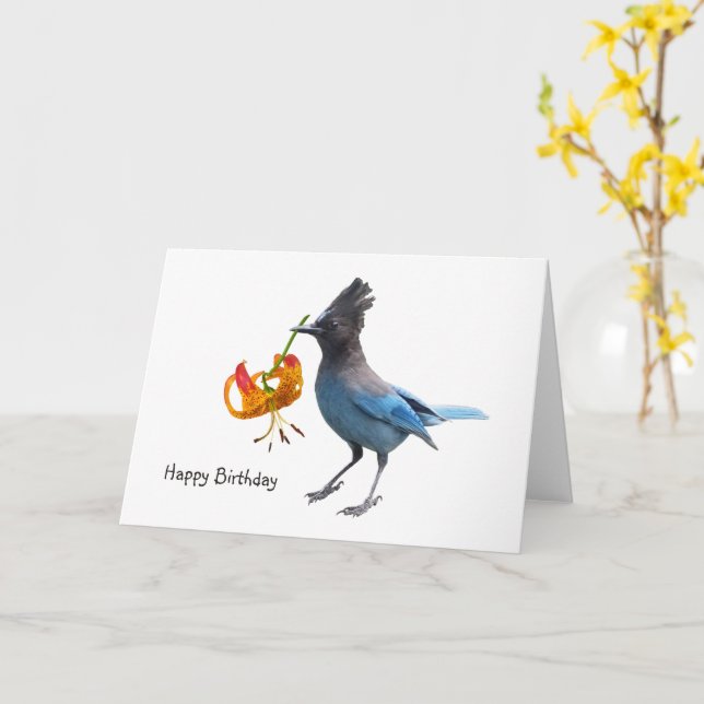 Tarjeta de cumpleaños de Jay Flower (flor amarilla)