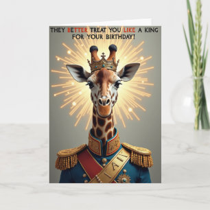 Tarjeta de cumpleaños de jirafa real