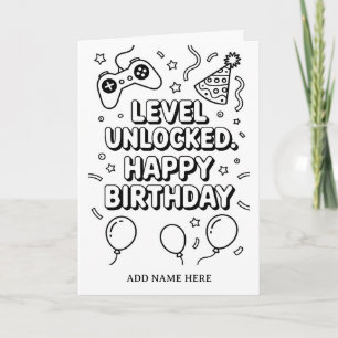 tarjeta de cumpleaños de juego plegable para color