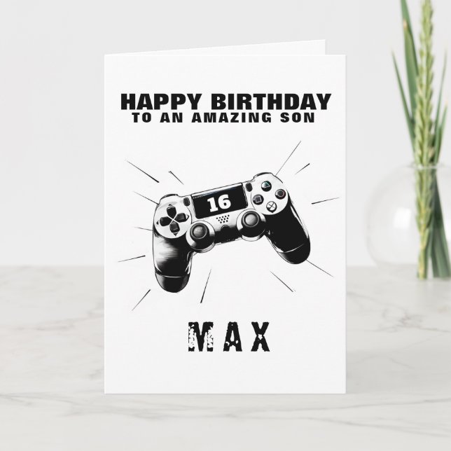 Tarjeta de cumpleaños de jugador personalizada (Anverso)