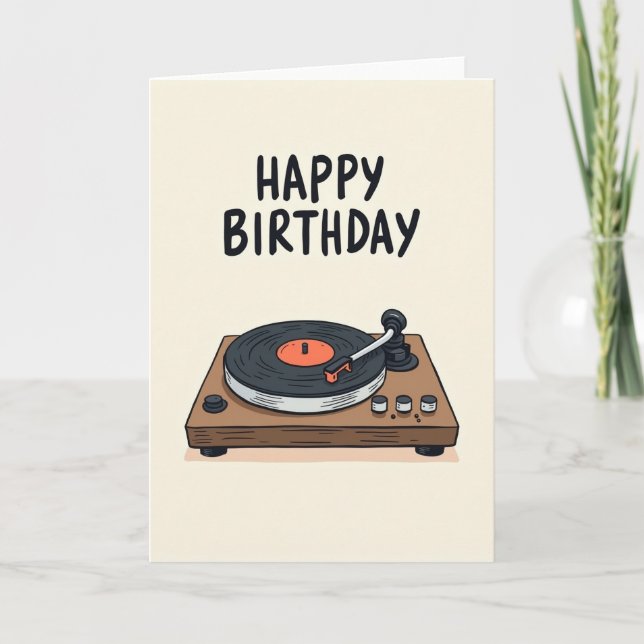 Tarjeta de cumpleaños de jugador retro (Anverso)