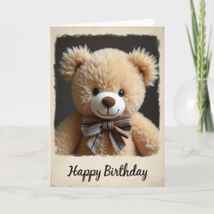 Tarjeta de cumpleaños de juguete de peluche dulce