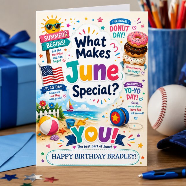 Tarjeta de cumpleaños de junio para niños Nombre p (Subido por el creador)