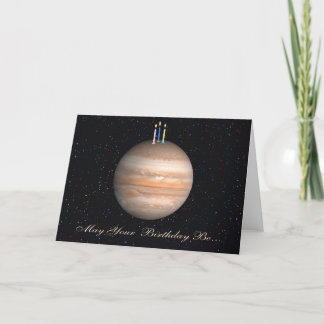 Tarjeta de cumpleaños de Júpiter del planeta