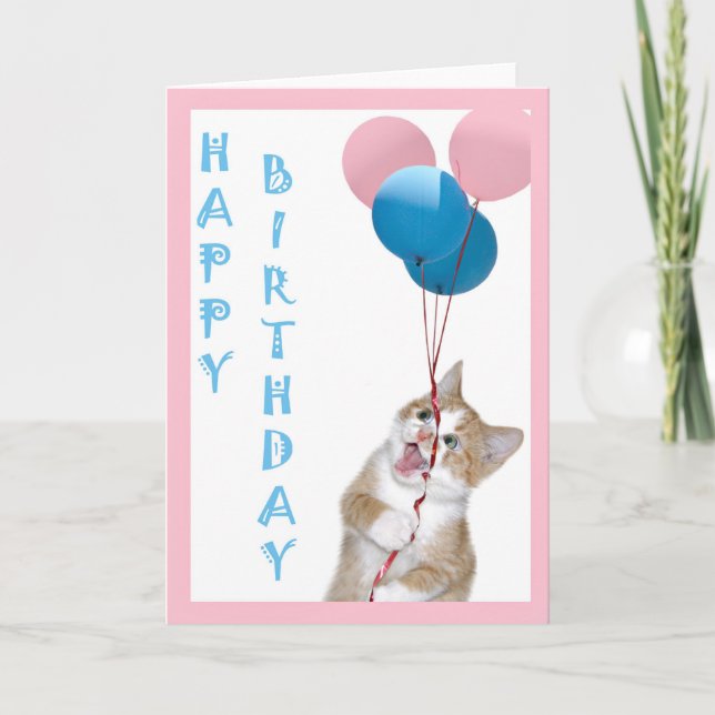 Tarjeta de cumpleaños de Kitten (Anverso)