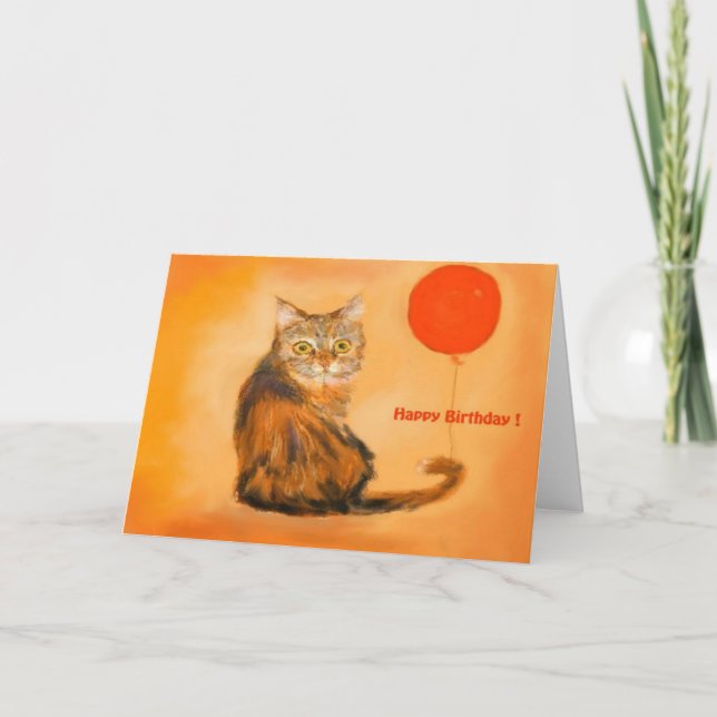 Tarjeta de cumpleaños de Kitten (Anverso)