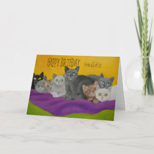 TARJETA DE CUMPLEAÑOS DE KITTY CAT