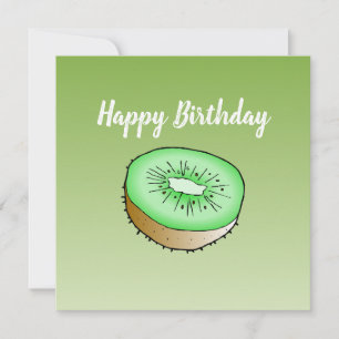 Tarjeta de cumpleaños de kiwi