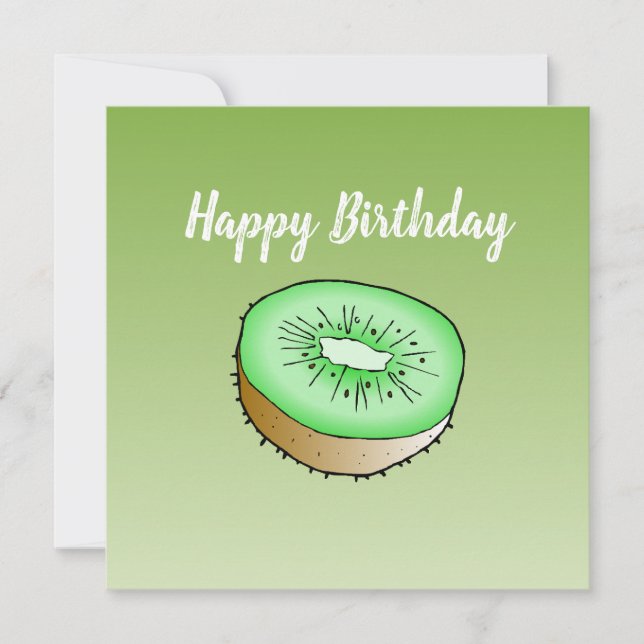 Tarjeta de cumpleaños de kiwi (Anverso)
