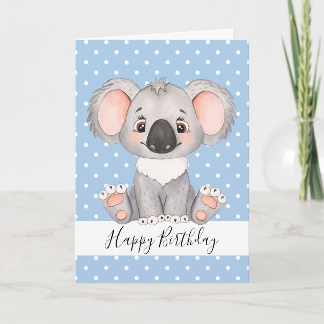 Tarjeta de cumpleaños de Koala (Anverso)