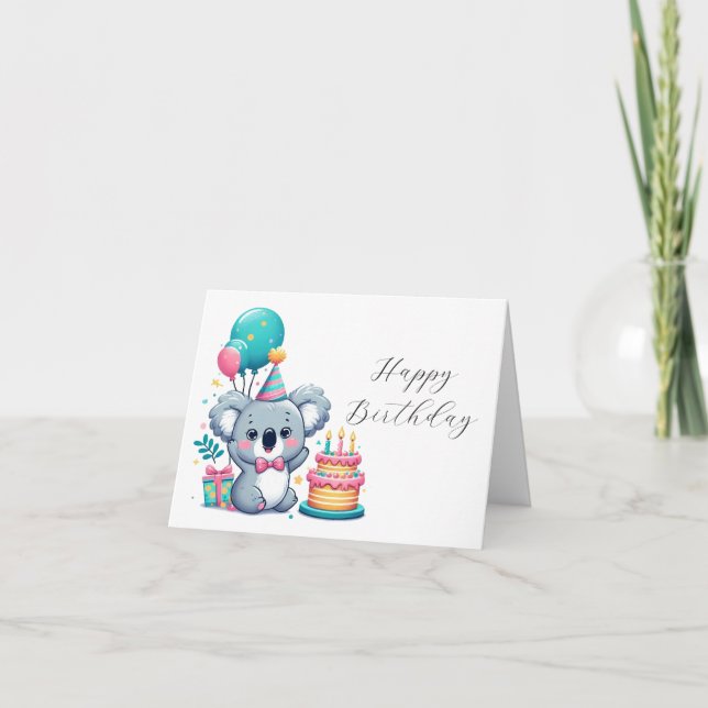 Tarjeta de cumpleaños de Koala (Anverso)