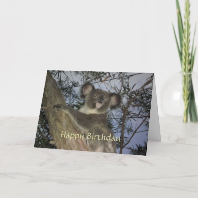Tarjeta de cumpleaños de Koala (Anverso)