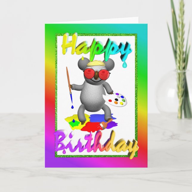 Tarjeta de cumpleaños de Koala (Anverso)