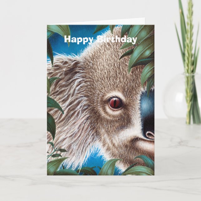 Tarjeta de cumpleaños de Koala (Anverso)
