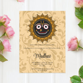 Tarjeta de cumpleaños de Krishna linda - Arte de K