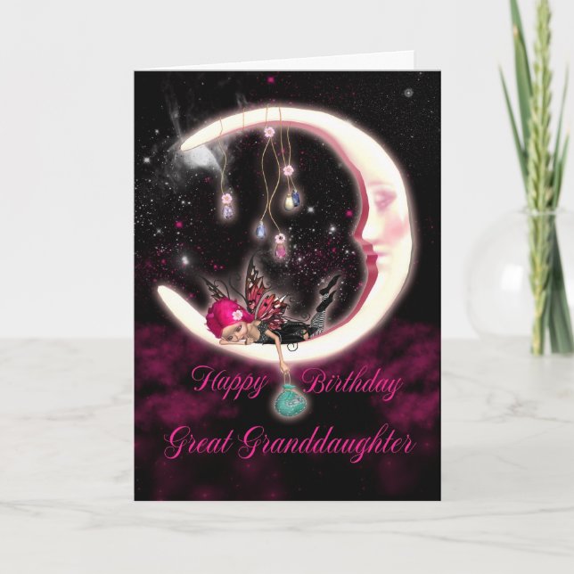 Tarjeta de cumpleaños de la abuela - Luna de fanta (Anverso)