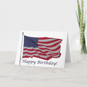 tarjeta de cumpleaños de la bandera americana