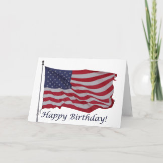 tarjeta de cumpleaños de la bandera americana