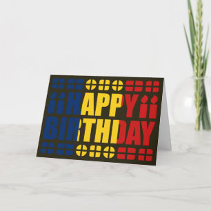 Tarjeta de cumpleaños de la bandera de Chad