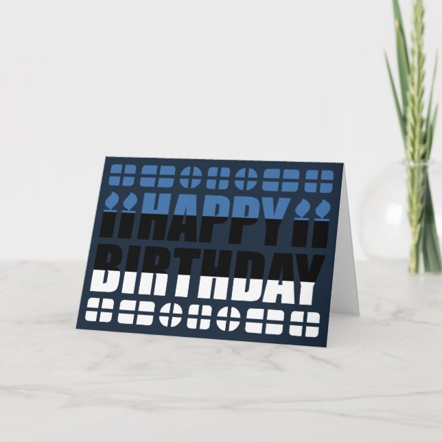Tarjeta de cumpleaños de la bandera de Estonia (Anverso)