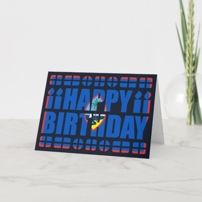 Tarjeta de cumpleaños de la bandera de Guam (Anverso)