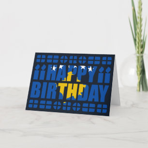 Tarjeta de cumpleaños de la bandera de Kosovo