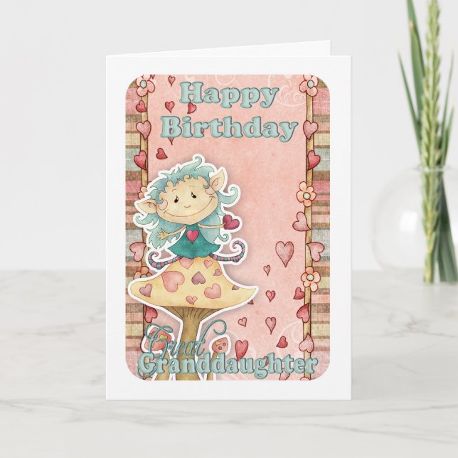 tarjeta de cumpleaños de la bisabuela con un peque (Anverso)