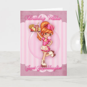 tarjeta de cumpleaños de la bisabuela - linda cama