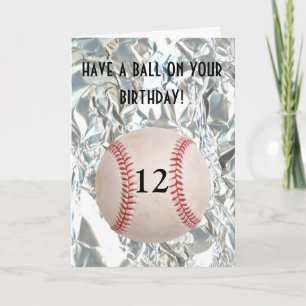 Tarjeta de cumpleaños de la bola del béisbol