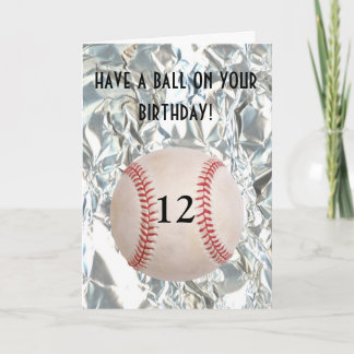 Tarjeta de cumpleaños de la bola del béisbol
