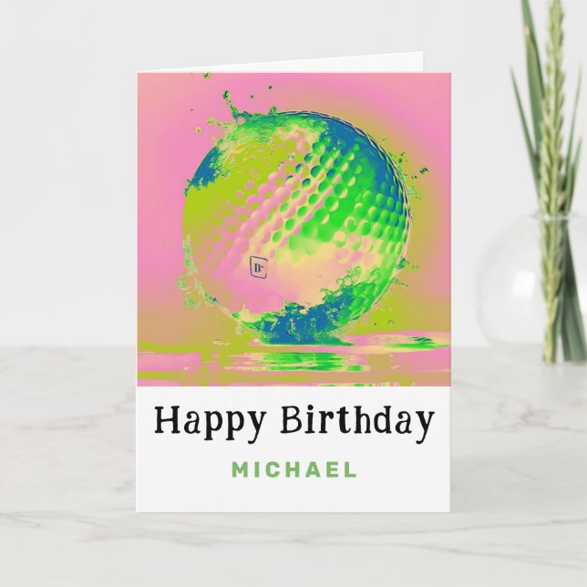 *~* Tarjeta de cumpleaños de la boletería de golf  (Anverso)