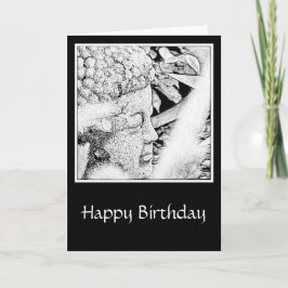 Tarjeta de cumpleaños de la cabeza de Buda